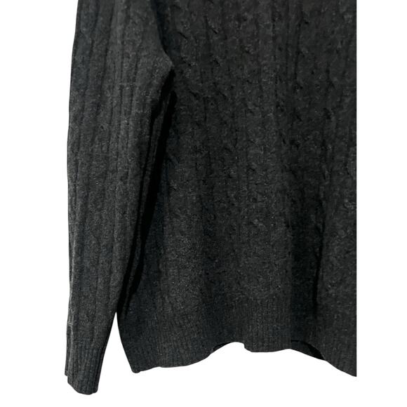 Brooks Brothers Sweater Mens XXL Gray Lambswool Cable Knit Crewneck Pullover - Picture 3 of 7